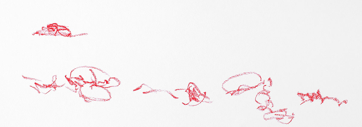 Lien visuel vers la série d'encre sur papier les roches rouges par Sophie Le Chat